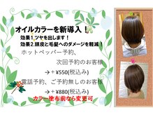 染め家 松茂店の雰囲気（大阪の店舗でも人気のオイルカラーもお手軽価格で導入！）