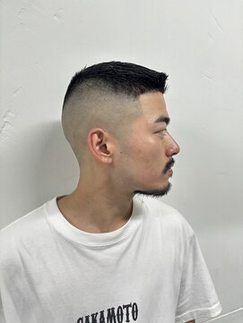 メリケンバーバーショップ フクオカ(MERICAN BARBERSHOP FUK) ハイスキンアップバングショート