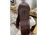 縮毛矯正ケアルーガ＋艶髪カラー＋矯正専用髪質改善＋似合わせカット ￥31900