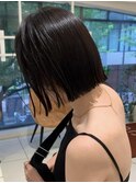 ○お洒落ぷつっとボブ
