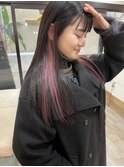姫路インナーカラーイヤリングカラーピンクカラー