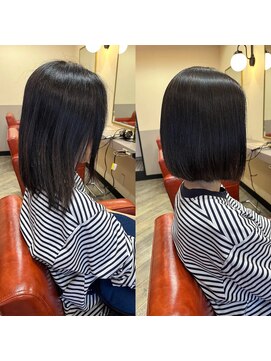 シシヘアー(SISIi HAIR) 半年ぶりの自然な縮毛矯正で扱いやすく