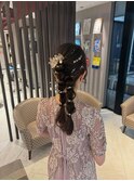 可愛いお呼ばれツインアレンジ