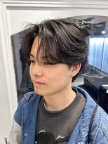 ラレイ ハラジュク(Lalei harajuku)&nbsp;【白石】メンズカット刈り上げなしセンターパートメンズヘア原宿