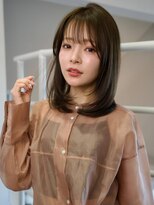 コードライン 東静岡駅前店(CODE.LINE) 《CODE.LINE》チョコレートブラウン顔まわりミディアムレイヤー