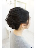 シンプル大人アップ ヘアセット