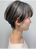 short(マッシュショート、暗髪、濃いグレー)