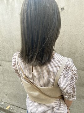 ロンドアベニール 北千住(Lond avenir) ぱつっとロブ　オリーブグレージュ　西田大樹