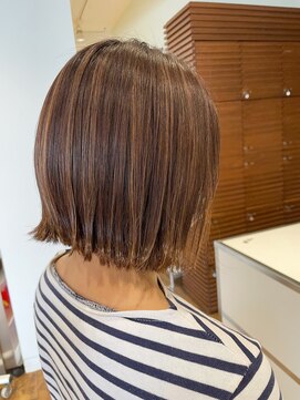 クラップス 杉田店(CLAPS) きりっぱなしボブ　× ハイライト/白髪ぼかし/ヘルシースタイル