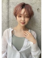 エミュ 天文館店(eMu) ふんわりショート+桜カラー