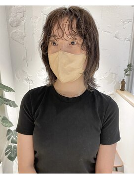 コフィー バイ メルト 吉祥寺(cofy by melt) 【中澤彩乃】前髪パーマベージュカラーウルフレイヤーハイライト