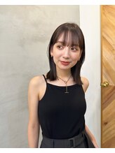 ヒュージ 三軒茶屋(huge) 外ハネボブミディアム×ニュアンスカラー_20代30代