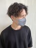 【立体感のあるお洒落styleに】メンズカット+ツイストスパイラルパーマ￥9900