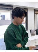 メンズウルフウルフパーマカルマパーマ岡山南中央町