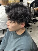 メンズマッシュパーマシャドウパーマスパイラルパーマ刈り上げ