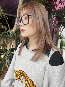 ルーヴェ(LOWE) 【natsumi】ピンクベージュ,ミルクティベージュ,レイヤーミディ