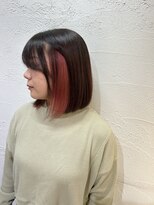 アジールヘア 池袋東口店(agir hair) ブリーチ1回~インナーカラーコーラルピンク池袋東口