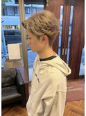 フェザーパーマ×milk tea beige