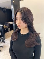 アルーシェウィズスカイ 原宿(Alushe with Sky)&nbsp;ボルドーカラー/韓国風スタイル/くびれヘア/ダブルカラー