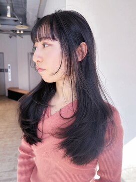 アルバム 池袋(ALBUM) ロング顔周りレイヤーおくれ毛前髪カット_F20645