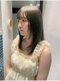 【YOKE】顔周りレイヤーオリーブベージュ