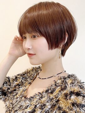 セイドット オモテサンドウ(Say. omotesando) Say.丸みショートショートレイヤーミニボブコーラルオレンジボブ