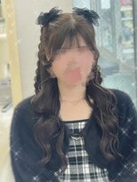 アイトーキョーエス 渋谷(AI TOKYO S)&nbsp;ハーフツイン/ヘアセット/渋谷/ハーフツインテール/リボン/前髪/