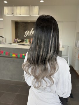ガルボヘアー 桟橋店(garbo hair) プルシールエクステロング高知美容院グラデーション