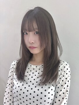 サンク 原宿 表参道(cinq) ヘーゼルベージュレイヤーボブレイヤーカットハッシュカット前髪