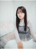 ミディアムストレートレイヤー/ボブ/ショート/韓国風/庭瀬/中庄