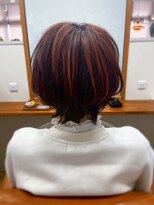 ヘアーブランドジン ティアラ(HAIR BRAND Jin Tiara)&nbsp;ショートウルフ×白髪ぼかしハイライト【松山美容室】