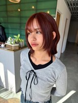 イェスオキナワ(yes okinawa)&nbsp;くびれレイヤーボブ×オレンジブラウン