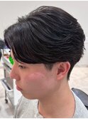 名古屋フェザーパーマ/センターパートニュアンスパーマ眉毛