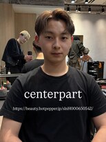 メンズサロン ガウディ 三宮店(men's salon Gaudi)&nbsp;コンマバングセンターパート×ベージュカラー