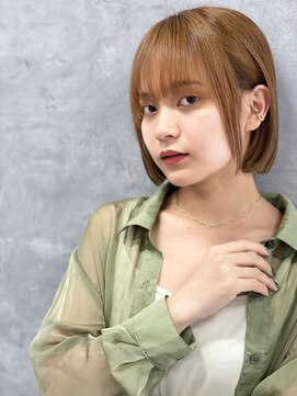 トハコ(&haco) ワイドシースルーバング×シンプルボブ