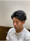 七三パーマスタイル