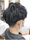 MEN'S HAIR &nbsp;センターパート　ツイストスパイラル　コンマヘア
