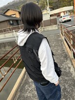 ヘアショップ ホップエム(HAIR SHOP HOP M)&nbsp;ウルフカット:ハーフアップ