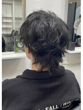 ジュネスゼロニ(JUNES 02) 黒髪マッシュウルフニュアンスパーマ