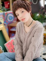 カバーヘア イヴ 戸頭店(COVER HAIR EVE)&nbsp;大人かわいいくすみピンクハンサムショートc5戸頭20代30代40代