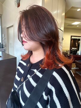 ヘアモード カクテル フェイスレイヤー × グラデーションカラー 【MARIA】