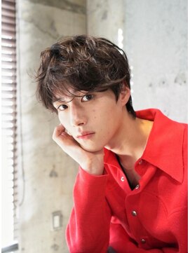 キュー(Cue_) 無造作マッシュウルフ×メンズパーマ