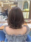 レイヤーボブ　グレーベージュ　ブリーチなし　西田大樹