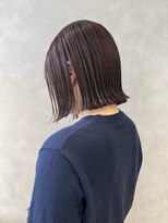 フォト イケブクロ(foto IKEBUKURO)&nbsp;切りっぱなしボブピンクブラウンブリーチ髪質改善レイヤー池袋