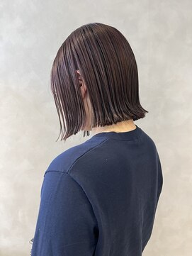 フォト イケブクロ(foto IKEBUKURO) 切りっぱなしボブピンクブラウンブリーチ髪質改善レイヤー池袋