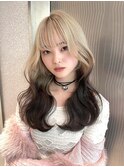 天神美容室×ブリーチ×デザインカラー×前髪カット
