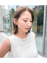 ノラ ヘアーサロン(NORA HAIR SALON) ナチュラル小顔前髪あり後れ毛サイドバング結べるボブくびれヘア