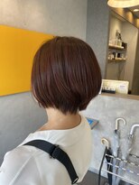 ブロッサム 東中野店 ダブルカラーケアブリーチベージュピンクボブミニウルフリタッチ