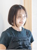 ボブ×アッシュベージュ