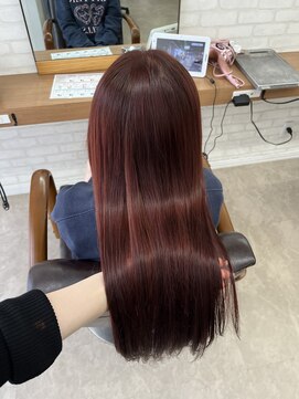 シエル フクオカ(CIEL FUKUOKA) 酸性縮毛矯正×オレンジレッド♪